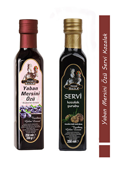 Durgun bebe RALİLA Organik Yaban Mersini Özü Servi Kozalak Şurubu 2'Li Set