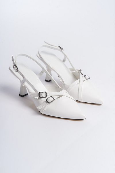 SEREL35SHOES Pantofi damă Cu Toc Spate Deschis Stalp Nou Sezon cataramă Casca 9 Cm