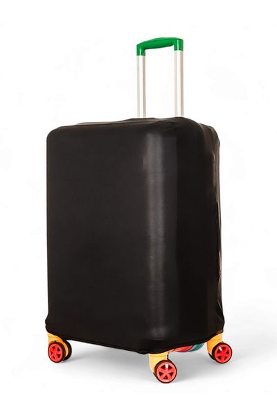 Travel Shirt Suitcase / Suitcase Protective Cover, Shiny Printed, Hard Back, Extra Durable, Black Flexible Fabric