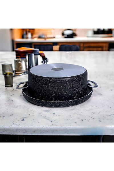Gerçektrend Granite Double Handle Maclube Pot Cooking Pot 34cm