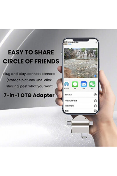 Coverzone Usb Otg Kart Okuyucu Micro USB Type-C ve Lightning Uçlu Telefon PC ve Notebook Uyumlu Mikro SD ZR591