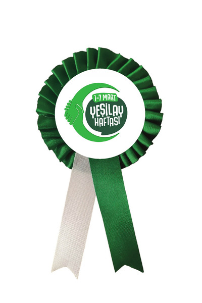 yıldızkurdelaankara YEŞİLAY HAFTASI 1-7 MART SATEN KOKART ROZET 10 ADET