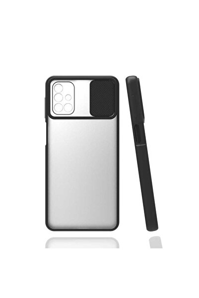 kilifone Samsung Galaxy M31S - Kılıf Slayt Sürgülü Arkası Buzlu Lensi Kapak