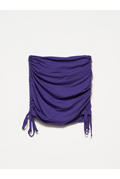 Dilvin 20680 Crop Top-Μωβ