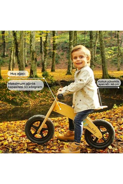 Myminibaby Wooden Balance Bike 12'' Inch 2-5 Years