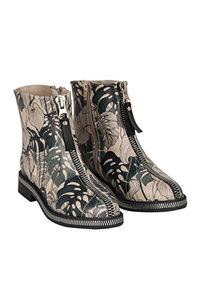 Streetfly Γυναικείες μπότες με φερμουάρ και χρωματιστές ανταύγειες