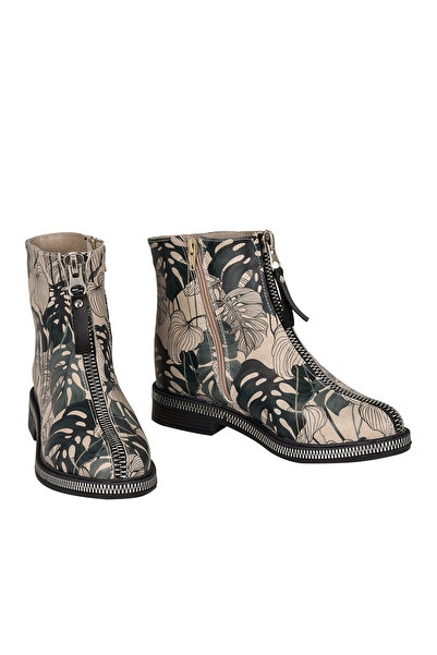 Streetfly Γυναικείες μπότες με φερμουάρ και χρωματιστές ανταύγειες