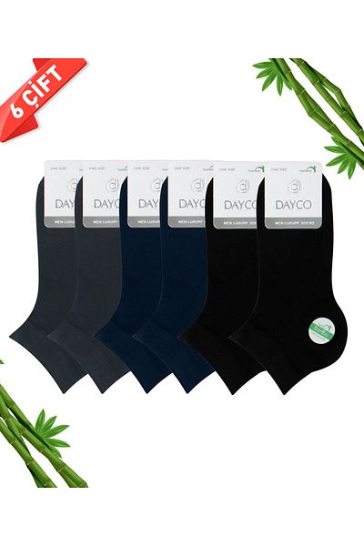 DAYCO Premium Seamless ανδρικά μποτάκια μπαμπού κάλτσες σετ 6 τεμαχίων (10500-FLS)