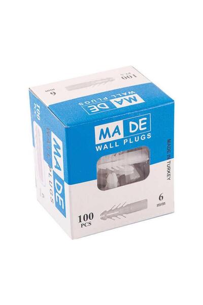 MADE Plastik Dubel Kutulu 6 MM 100 Adet