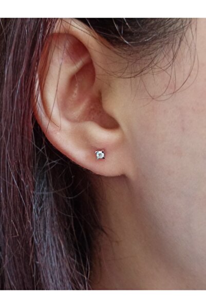 Sirius Pırlanta F Renk 0,12 Karat Pırlanta Tektaş Küpe