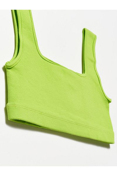 Dilvin 20167 Crop Top-lime