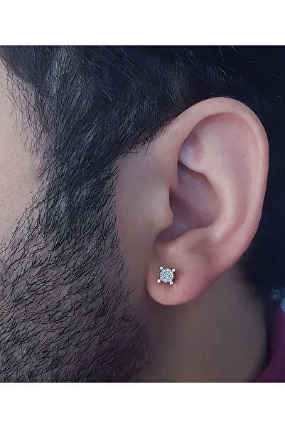 Sirius Pırlanta Erkek 0,30 Karat Tektaş Görünümlü Pırlanta Küpesi