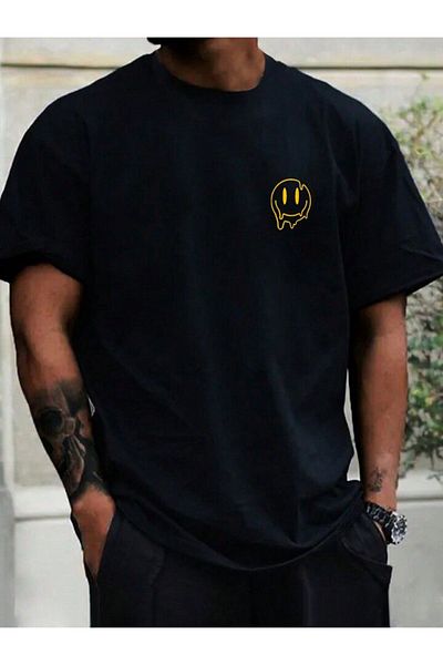 AFROGİYİM Μπλουζάκι Unisex Small Smile με ψηφιακή εκτύπωση Oversize