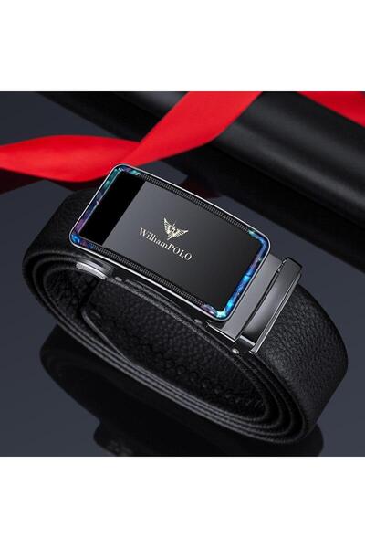 William Polo Hakiki Deri Italyan Tokalı Kemer William Polo Erkek Deri Kemer