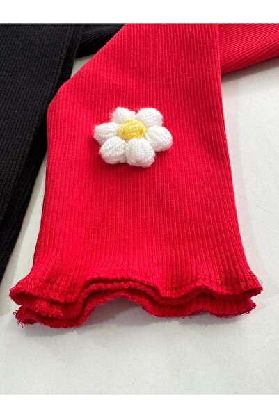 ARYA BABY Fitilli kaşkorse kumaştan Papatyalı kız bebek 2li bebek çocuk taytı,Pantolon,Takım, Alt Giyim