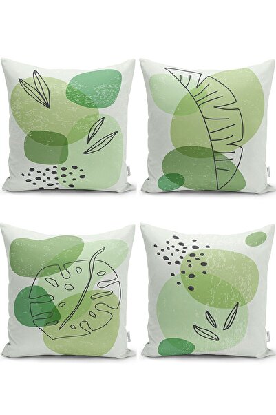 Nish & Royal Modern Pillow and Pillow Cover Set with Onedraw Drawing on Color...