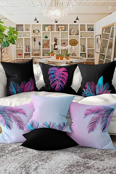 Nish & Royal Set de huse de pernă cu două fețe, design special, din 7 piese