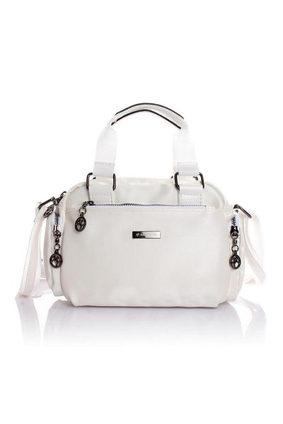 Getcho Nivay White Women's Handbag and Crossbody Bag - Functional Design, Zippered Compartments