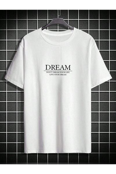 AFROGİYİM Μπλουζάκι Unisex Dream Man Sculpture Μπροστινό Πίσω Τυπωμένο Oversize T-shirt