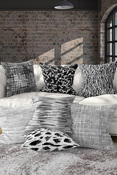 Nish & Royal Set de huse de pernă cu design special imprimat digital, din 7 p...