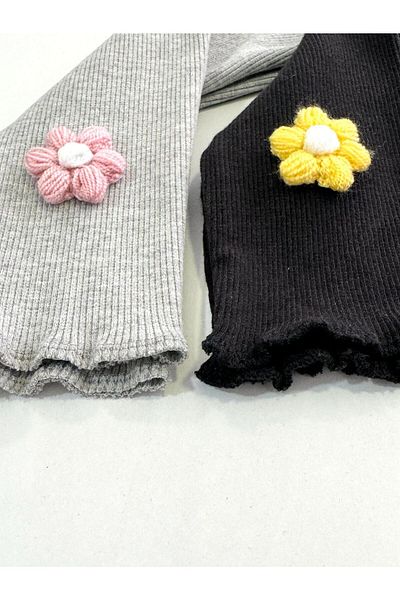 ARYA BABY Ribbed Camisole Fabric Baby Girl with Daisy 2-Piece Baby Kids Leggings, Pants, Sets, Bottoms