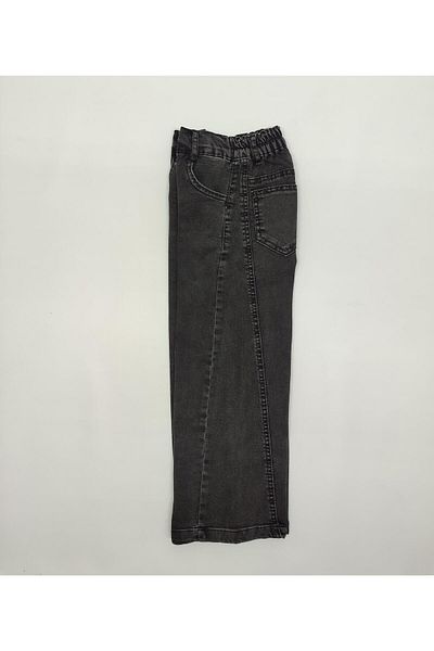 CANBİX Girl's Blue Black Wide Leg Jeans