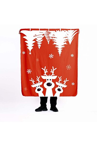 The Lucid Lab Pături de lână TV Polar cu copaci și cerburi