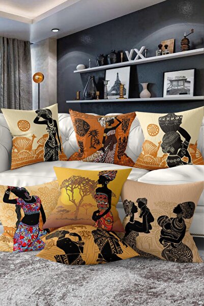 Nish & Royal Set de huse de pernă cu design special imprimat digital, din 7 p...