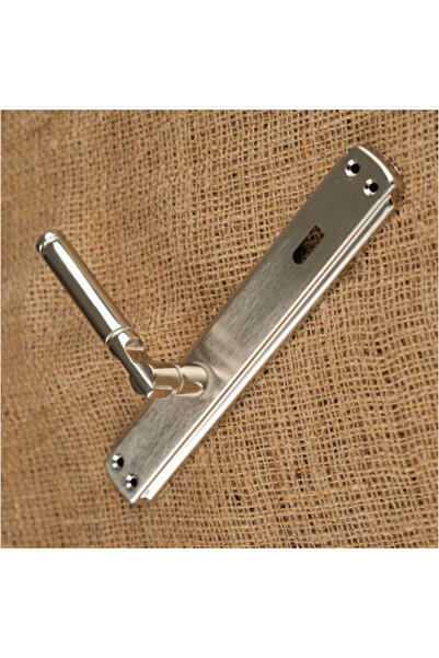 KOLDOOR Saray Nikel Saten Aynalı Oda Kapı Kolu Sağ Ve Sol 1 Takım