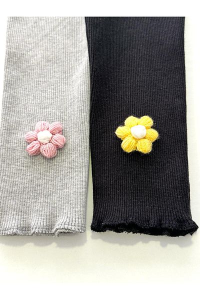 ARYA BABY Ribbed Camisole Fabric Baby Girl with Daisy 2-Piece Baby Kids Leggings, Pants, Sets, Bottoms
