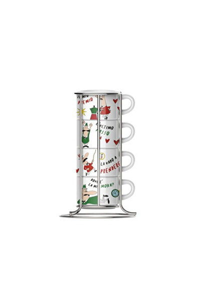 Bialetti Set 4'lü Cappuccino suprapunibile Fincan Seti