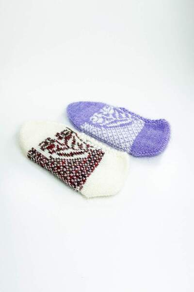 TREND 2 Pairs of Hand Knitted Winter Stylish Women's Wool Booties Set 1