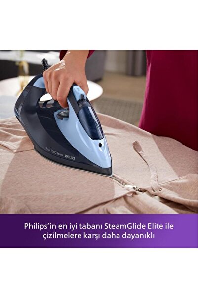 Philips DST7041/20 Azur 7000 Serisi 2800 W Buharlı Ütü Mavi 250 g şok buhar-Otomatik kapanma