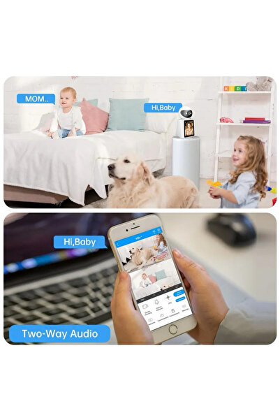CROW'S TECH Ct-1080p Full Hd Gece Görüşlü Bebek Izleme Kamerası Wi-fi Mobil Uygulamalı Bebek Kamerası Ct-43m