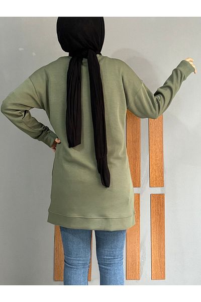 SMN Karen Kardaş Boutique Hijab Pocket Color. Fabric Sweetshirt