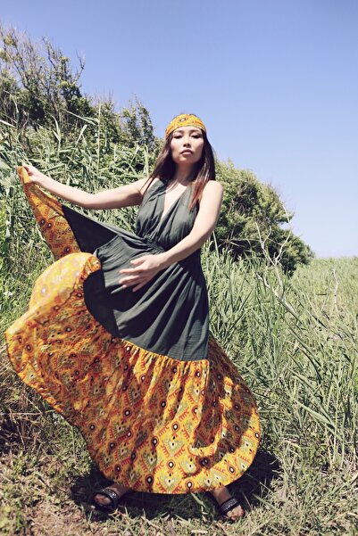 GAZELLE BOHO STYLE MUSLIN DRESS