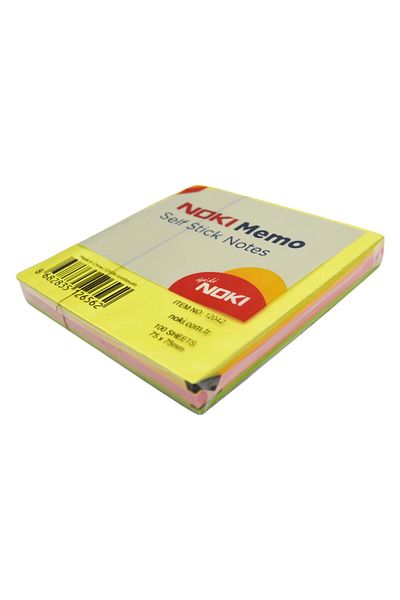 Noki Memo Stick Notes 75x75 mm مكعب نيون لاصق ورق ملاحظات 100 ورقة 12042