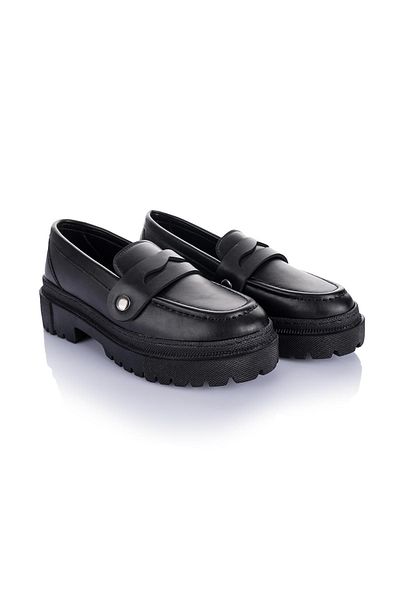Getcho Pantofi negri pentru femei Edam cu cataramă dublă