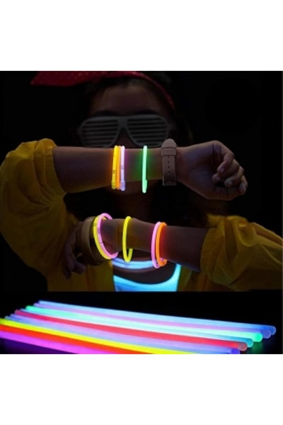 Genel Markalar Parlak Neon Bileklik, Eğlenceli ve Renkli Takı, 1 Adet