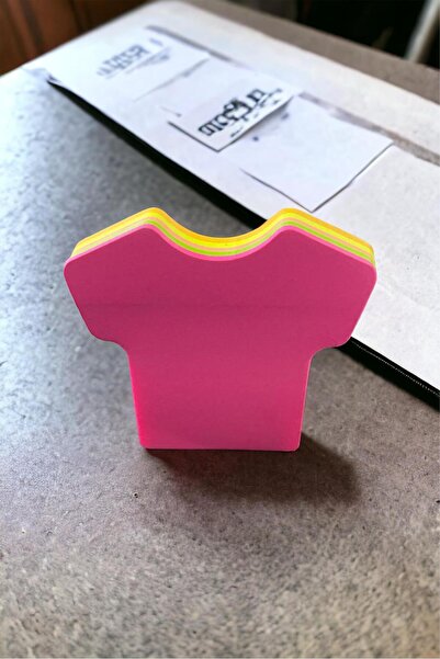 GÜZELYÜZ AVM Tişört Model Post-it Yapışkanlı Not Kağıdı 5 Renk 100'lü