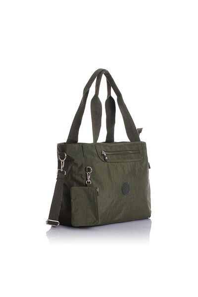 Getcho Tuder Green Women's Daily Shoulder Bag Multi-Compartment Waterproof Crinkle Lightweight Fabric Sports Bag