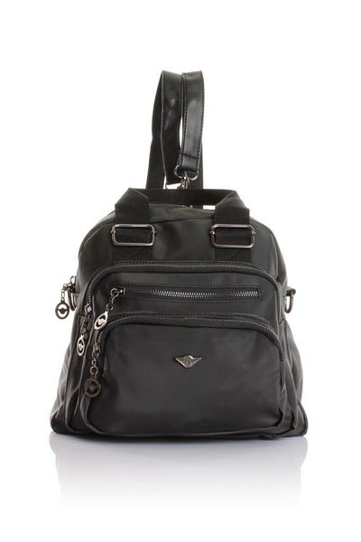 Getcho Modi Satin Women's Black Handbag Cross Strap Shoulder Use Large Volume Multi-Eye Model