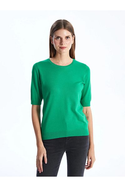 LC Waikiki LCWAIKIKI Basic Crew Neck Plain Short Sleeve Women's Knitwear Sweater