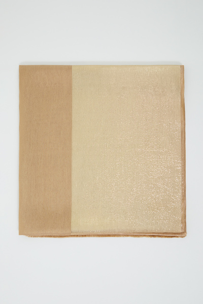 GİZİA Parlak Yüzeyli Bej Şal