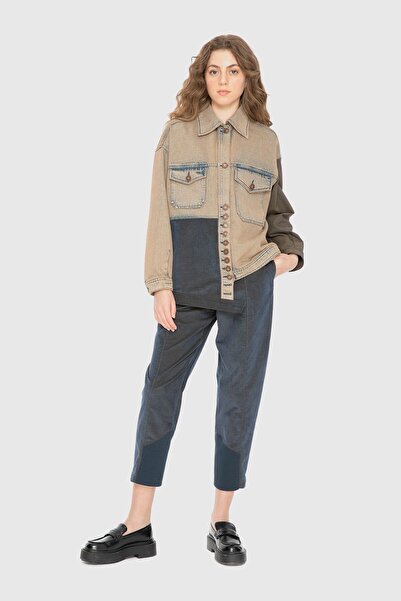 Manimani Iki Renkli Mavi Ceket