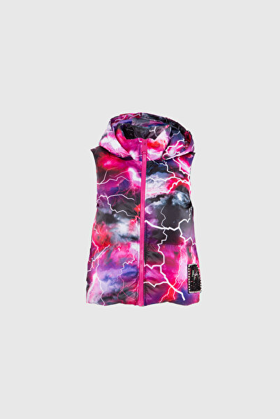 GIZIA SPORT Nakış Detaylı Desenli Pembe Şişme Yelek