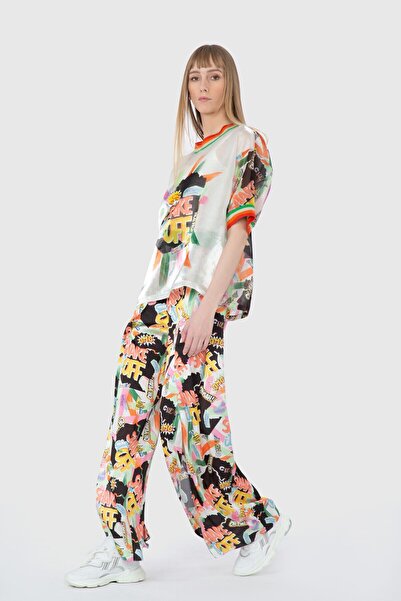 GIZIA SPORT Triko Detaylı Organze Desenli Orijinal T-shirt