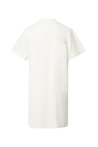 GIZIA SPORT Ecru Dress with Embroidered Collar