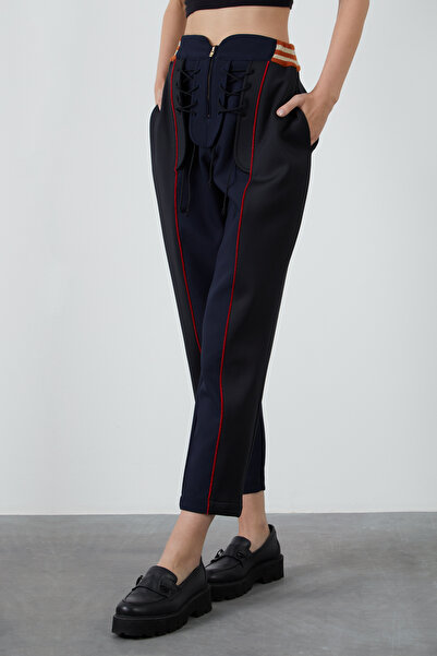 Manimani Kuşgözü Detaylı Lacivert Pantolon