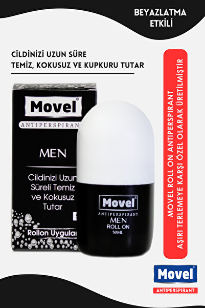movel 4 ADET Antiperspirant Roll On El Ayak Koltukaltı Ter ve Ter Kokusu Önleyici Men 50 ml